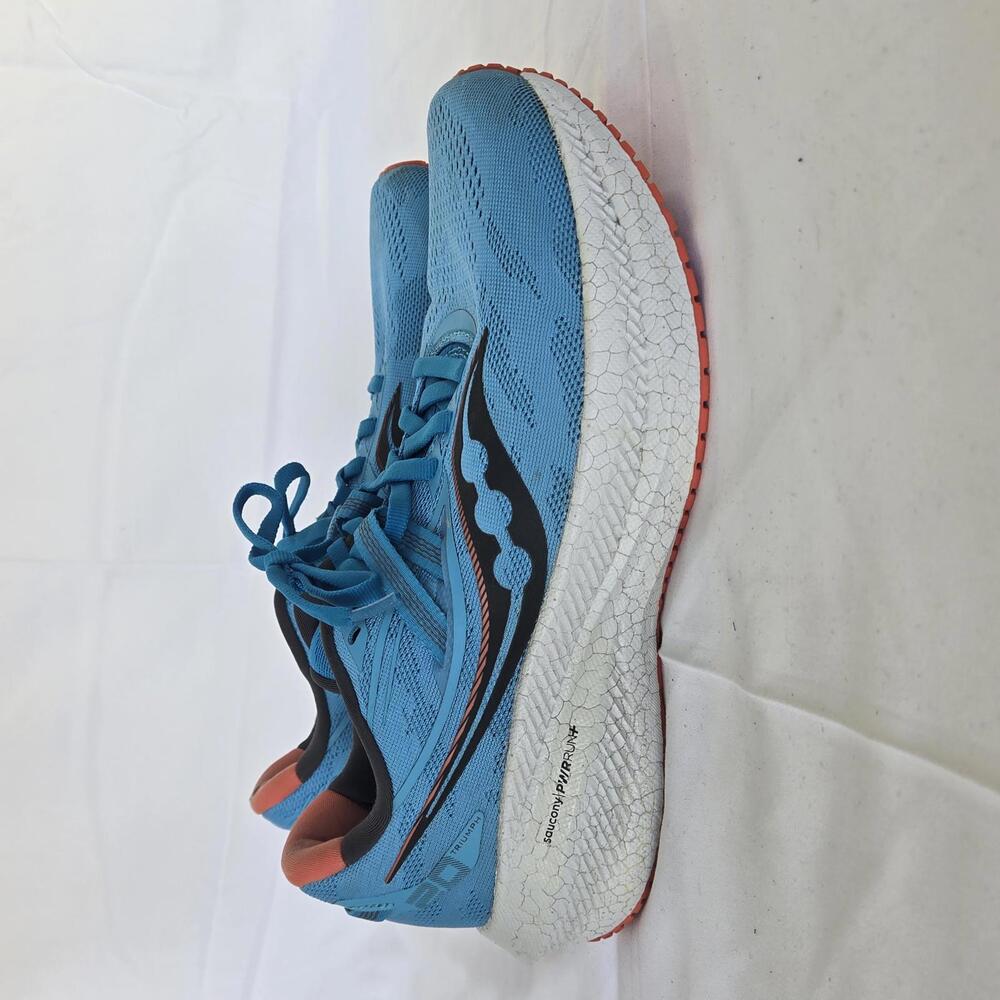 Saucony Triumph 20 Running Shoes Ocean Blue/Orange Women's 9